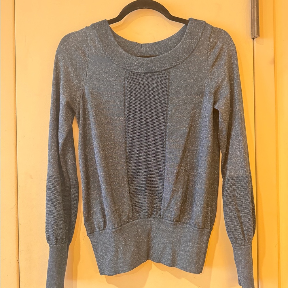 FREE PEOPLE Women's BLUE glitter Sweater size S